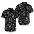 American Traditional Flash Tattoo Skull Hawaiian Shirt