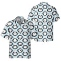 Cute Lion On Blue Hawaiian Shirt, Button Up Lion Shirt For Men & Women, Lion Hawaiian Shirt Lion Gift Idea