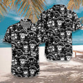Skateboard Emblems In Monochrome Style Hawaiian Shirt