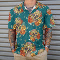Yellow Roses Sugar Skulls Hawaiian Shirt, Mexican Skull Shirt, Best Day Of The Dead Gift
