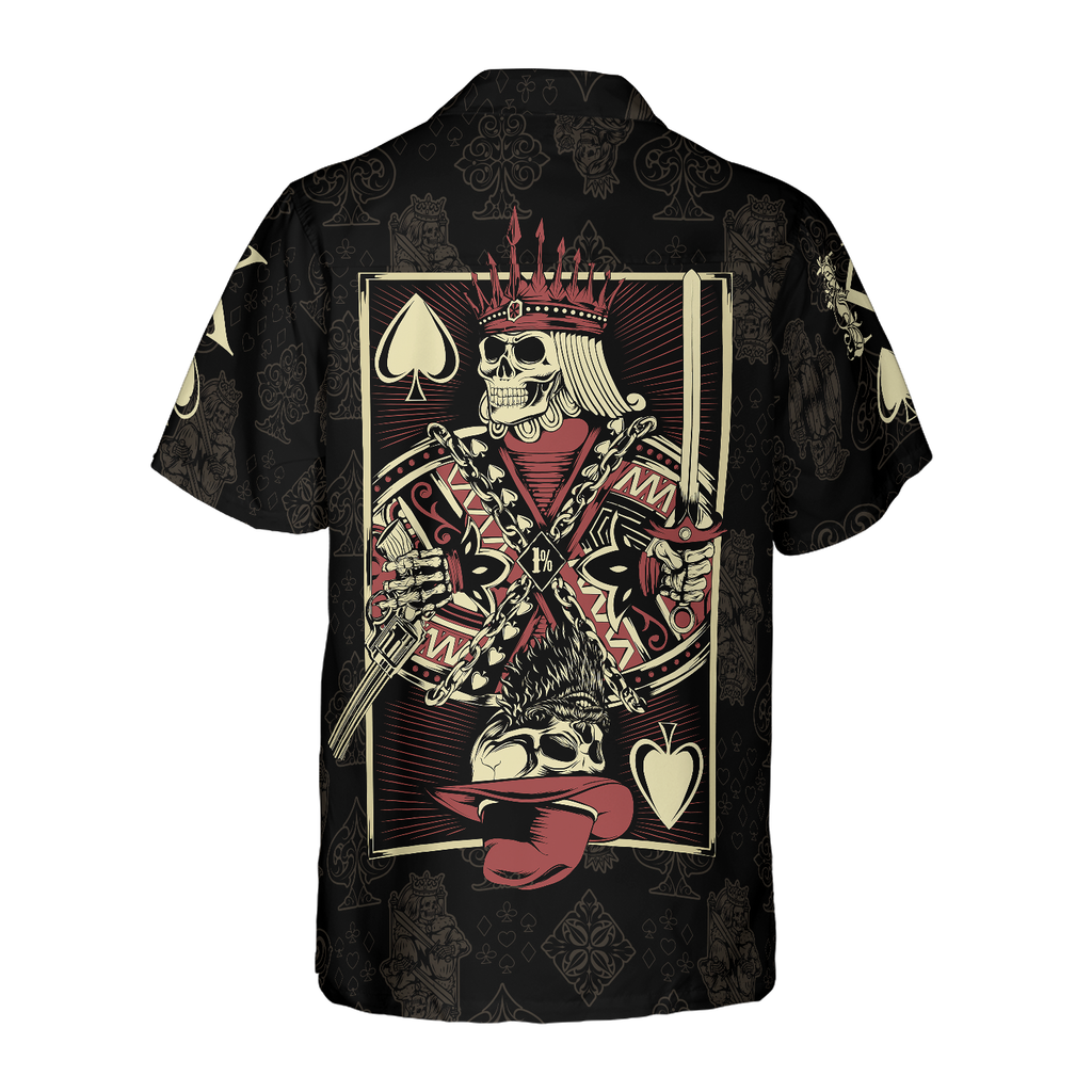 Skull King Of Spades Card Hawaiian Shirt