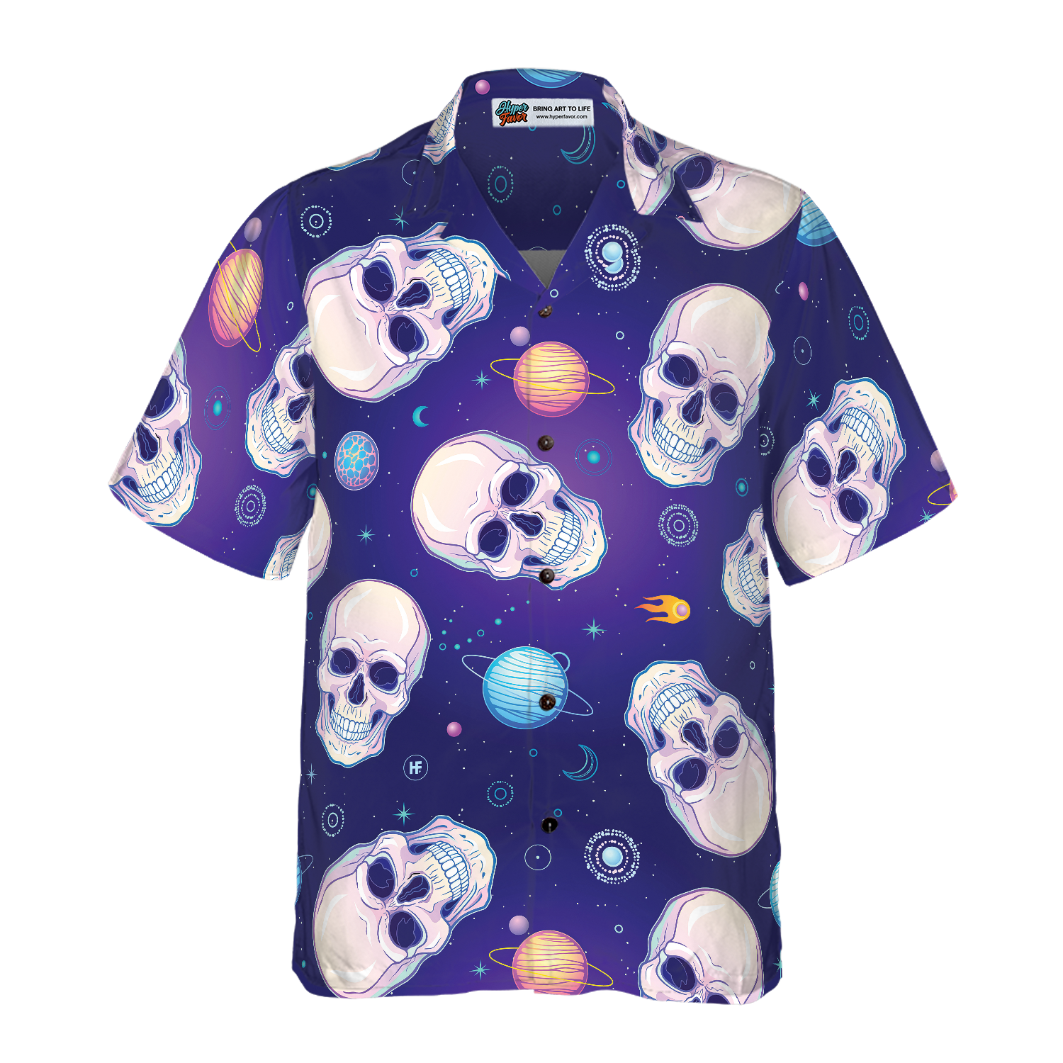 Skull Planets Outta Space Hawaiian Shirt