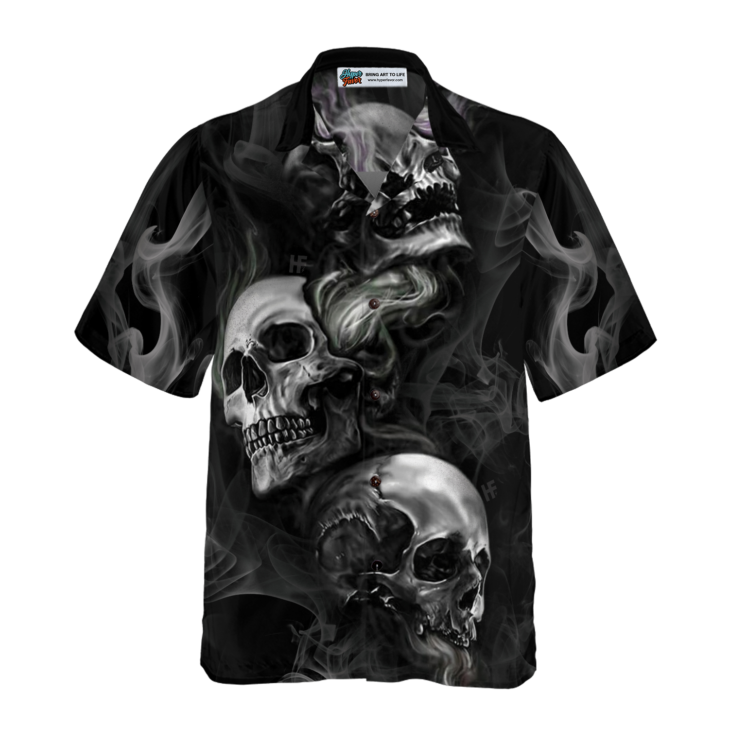 Luxury Skull Smoke Hawaiian Shirt