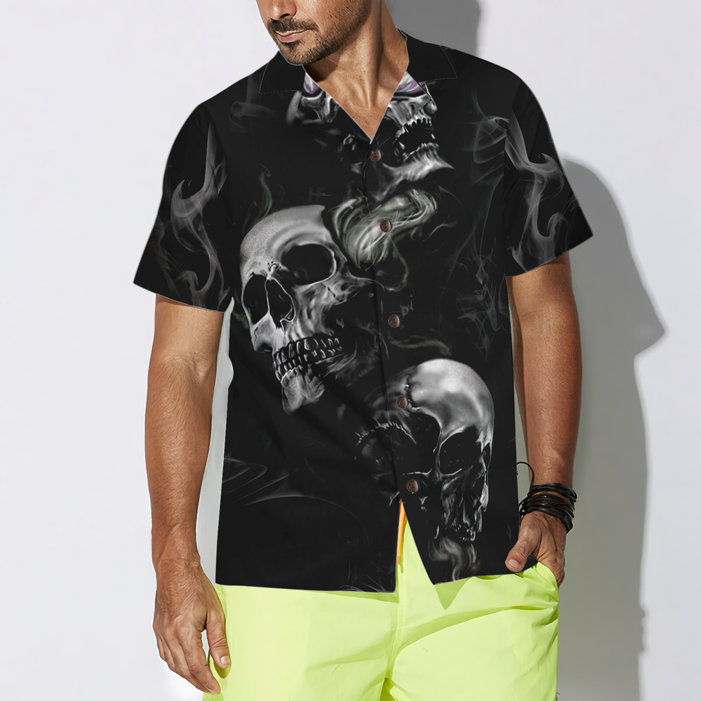 Luxury Skull Smoke Hawaiian Shirt