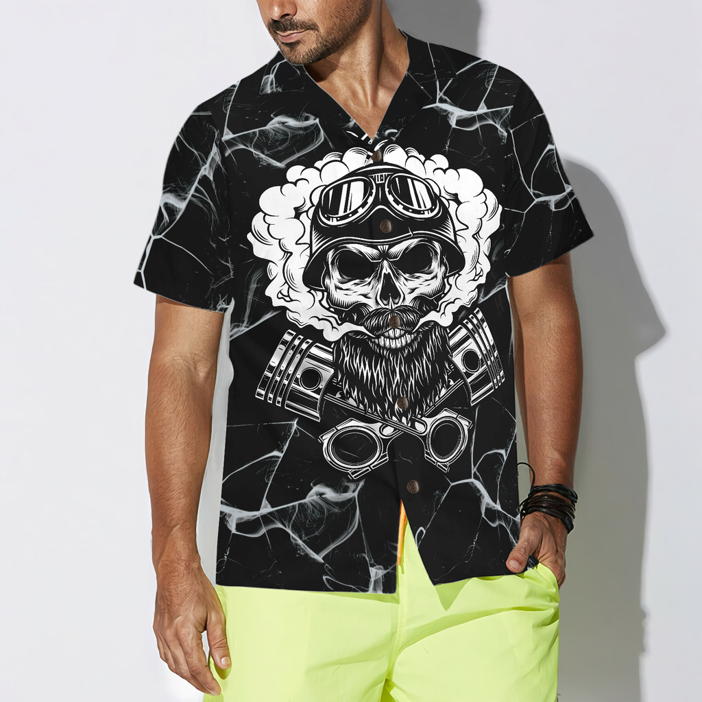 Skull Biker Motocycle Hawaiian Shirt, Motorcycle Shirts For Men And Women