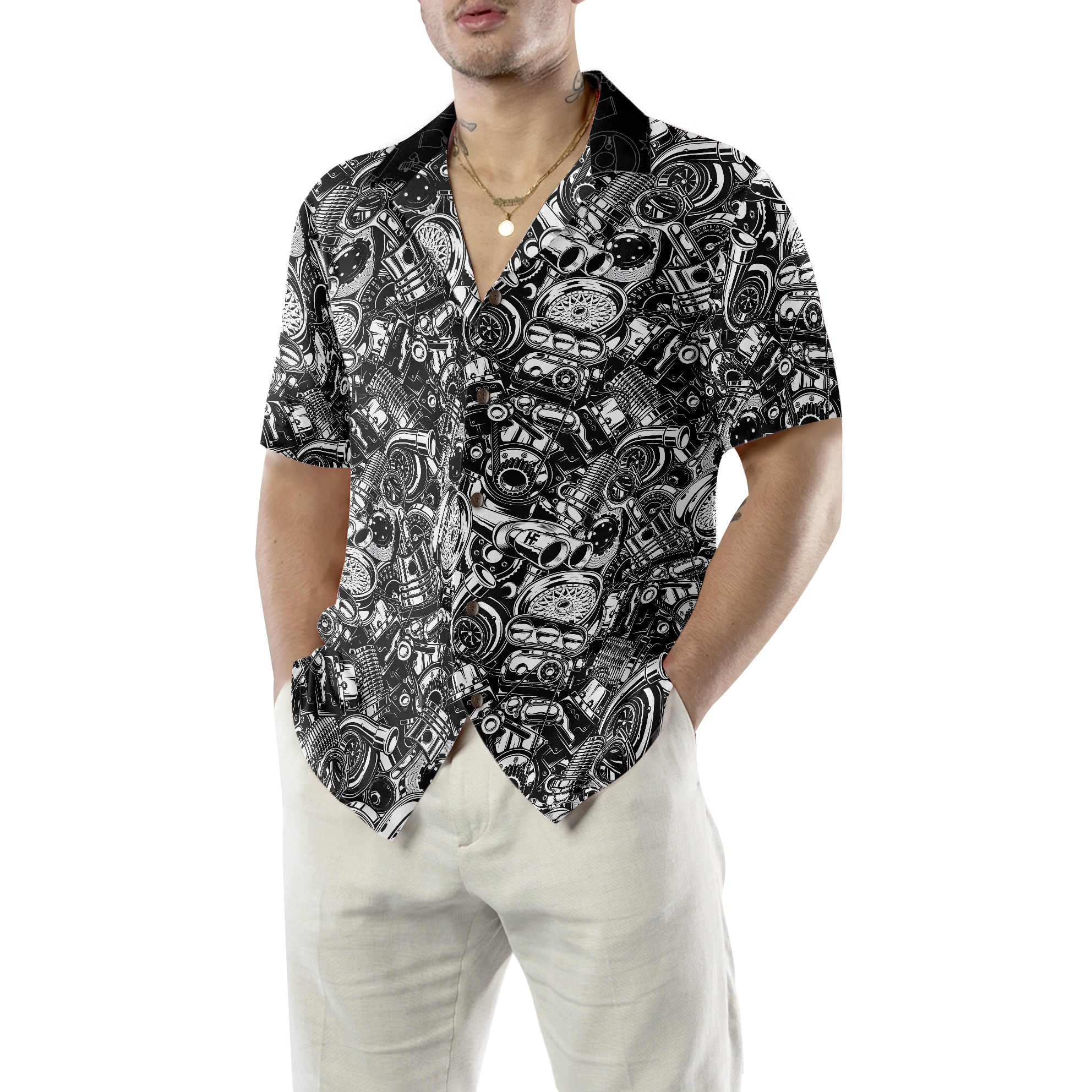 Repair Even Dead On Dark Background Hawaiian Shirt